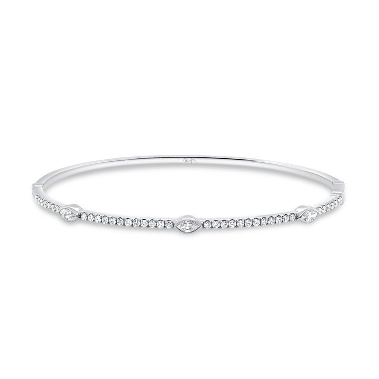 Uneek Timeless Collection Bezel Clasp Bangle