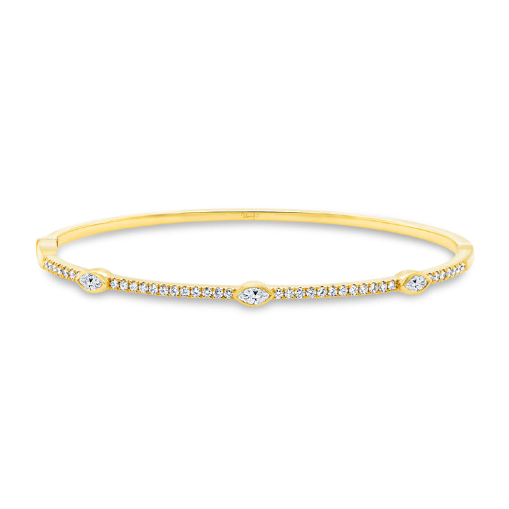 Uneek Timeless Collection Bezel Clasp Bangle