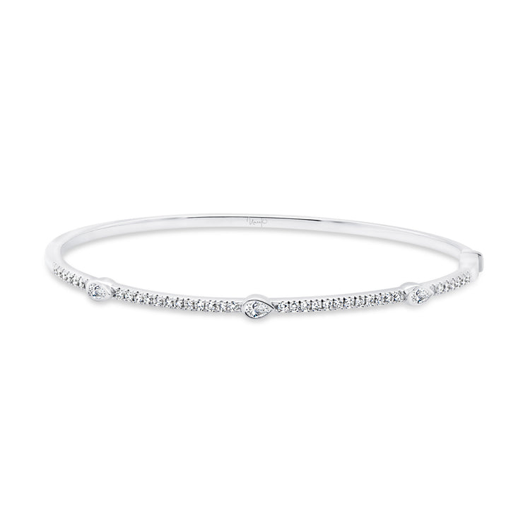 Uneek Alexandria Collection Bezel Clasp Bangle