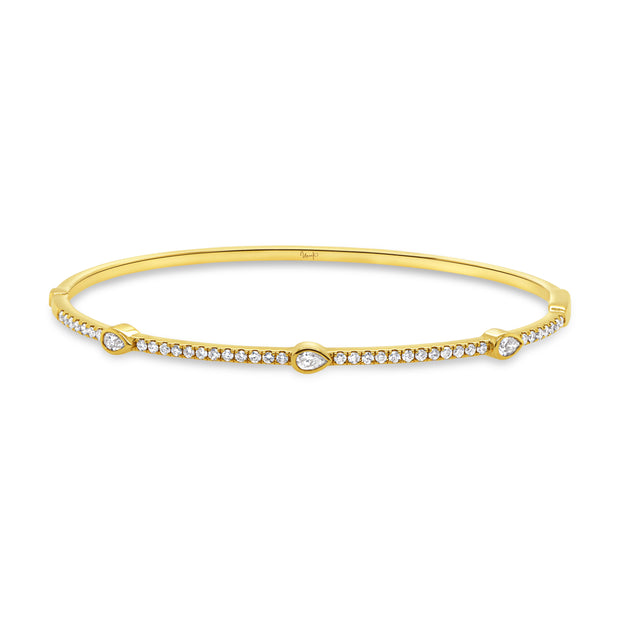 Uneek Alexandria Collection Bezel Clasp Bangle