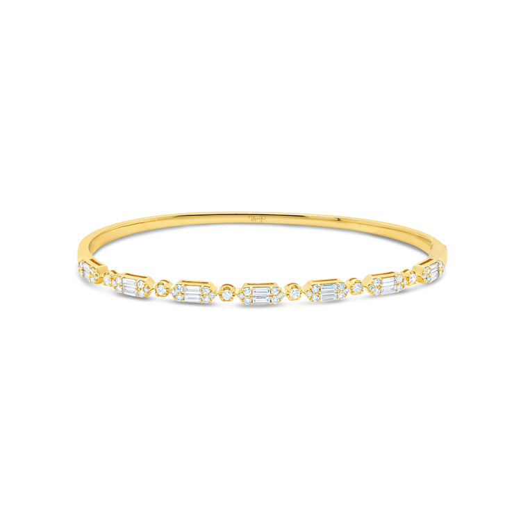 Uneek Timeless Collection 1-Row Clasp Bangle