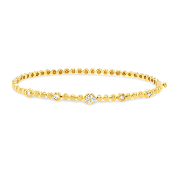 Uneek Alexandria Collection Bezel Clasp Bangle
