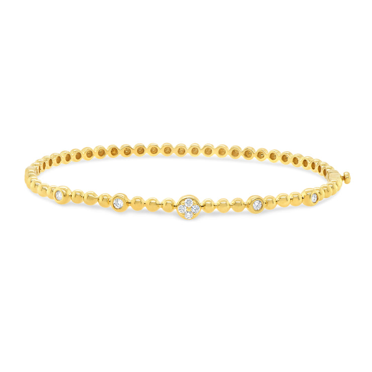 Uneek Alexandria Collection Bezel Clasp Bangle