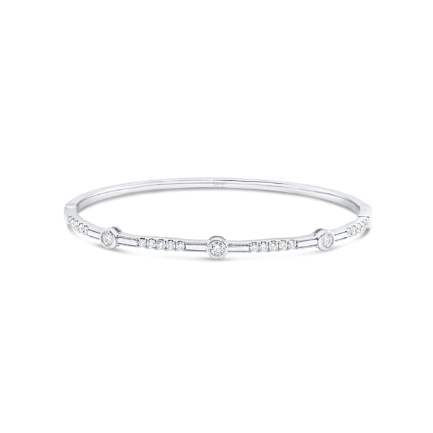 Uneek Alexandria Collection Bezel Clasp Bangle