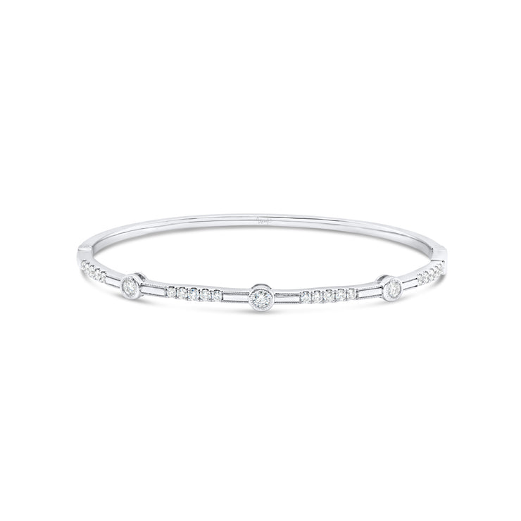 Uneek Alexandria Collection Bezel Clasp Bangle