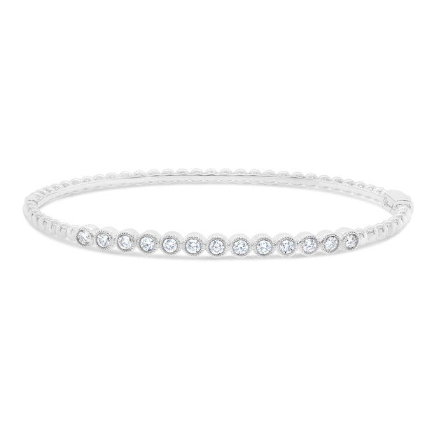 Uneek Stackable Collection Bezel Clasp Bangle