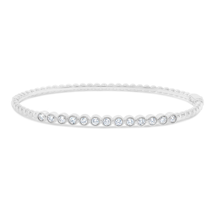Uneek Stackable Collection Bezel Clasp Bangle