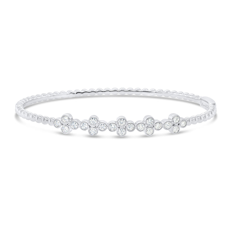 Uneek Clover Clasp Bangle