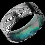 8 mm wide Flat Tightweave band featuring a Black Mother of Pearl sleeve.