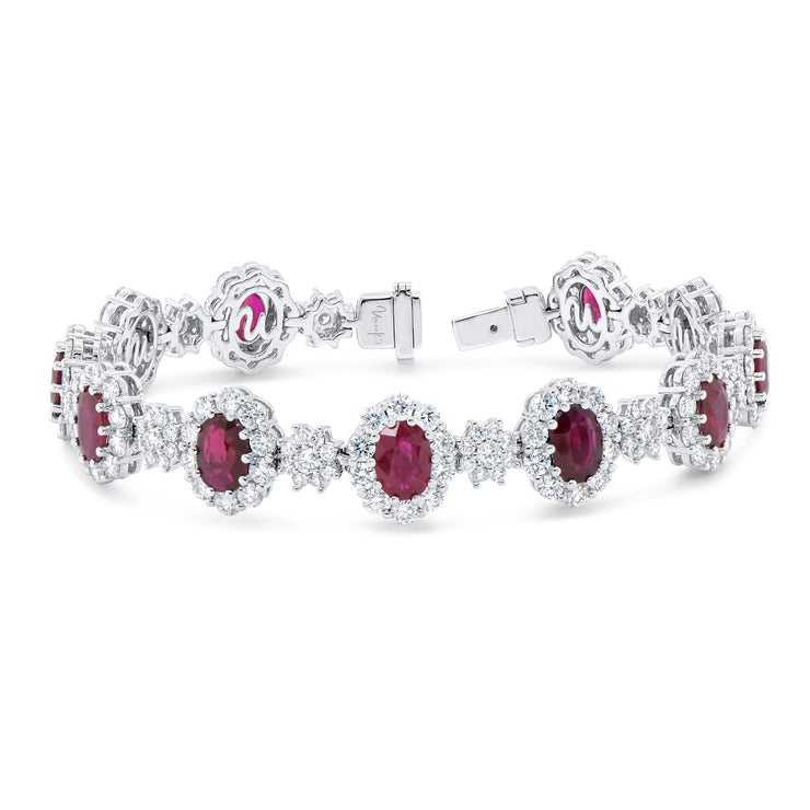 Uneek Precious Collection Halo Link Bracelet