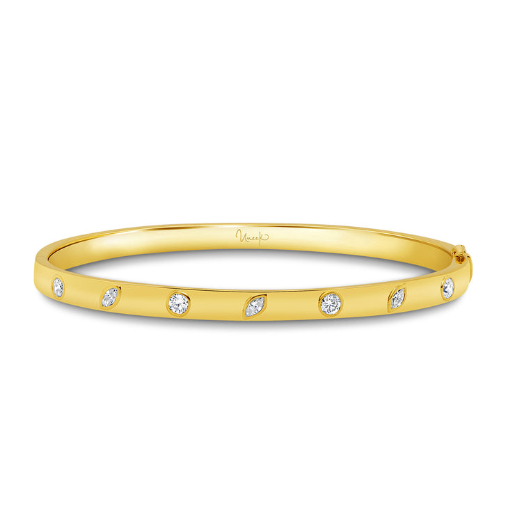 Uneek Alexandria Collection Bezel Clasp Bangle