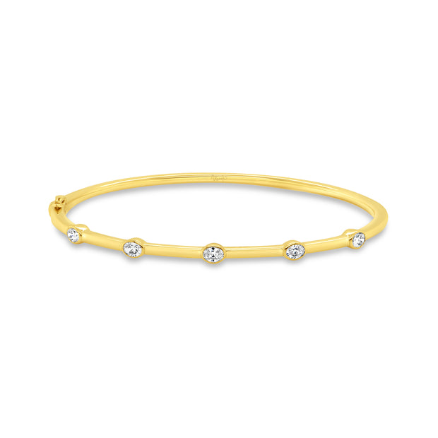 Uneek Alexandria Collection Bezel Clasp Bangle
