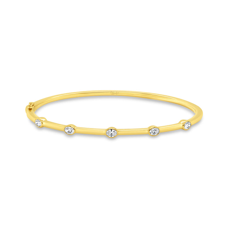 Uneek Alexandria Collection Bezel Clasp Bangle