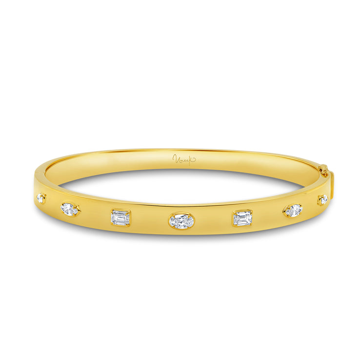 Uneek Alexandria Collection Bezel Clasp Bangle