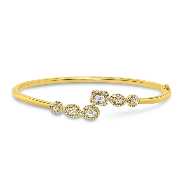 Uneek Alexandria Collection Bypass Clasp Bangle