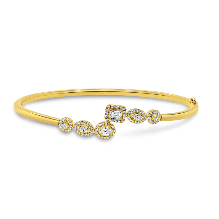 Uneek Alexandria Collection Bypass Clasp Bangle