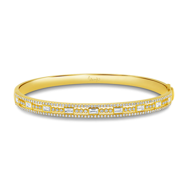 Uneek Alexandria Collection Bezel Clasp Bangle