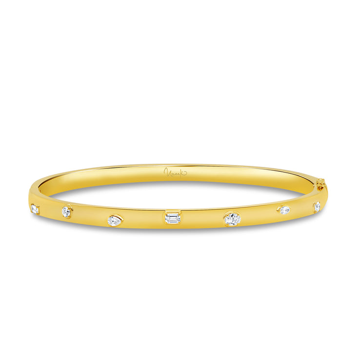 Uneek Alexandria Collection Bezel Clasp Bangle