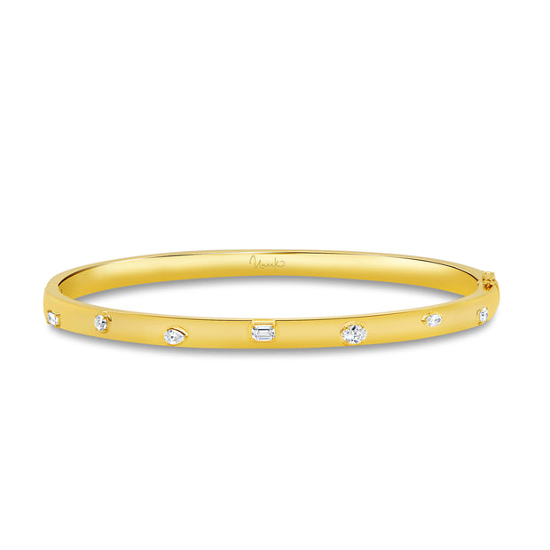 Uneek Alexandria Collection Bezel Clasp Bangle