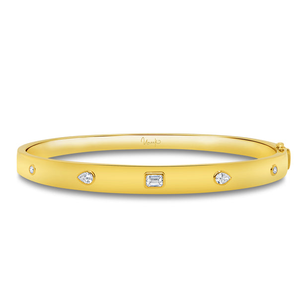 Uneek Alexandria Collection Bezel Clasp Bangle