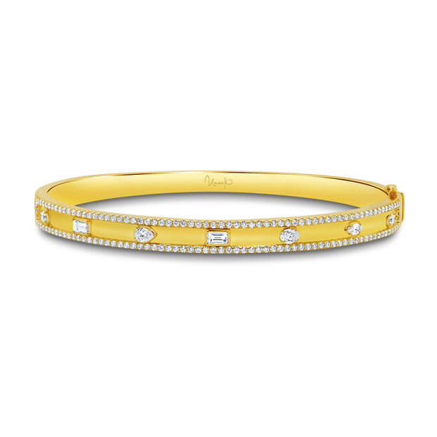 Uneek Alexandria Collection Bezel Clasp Bangle