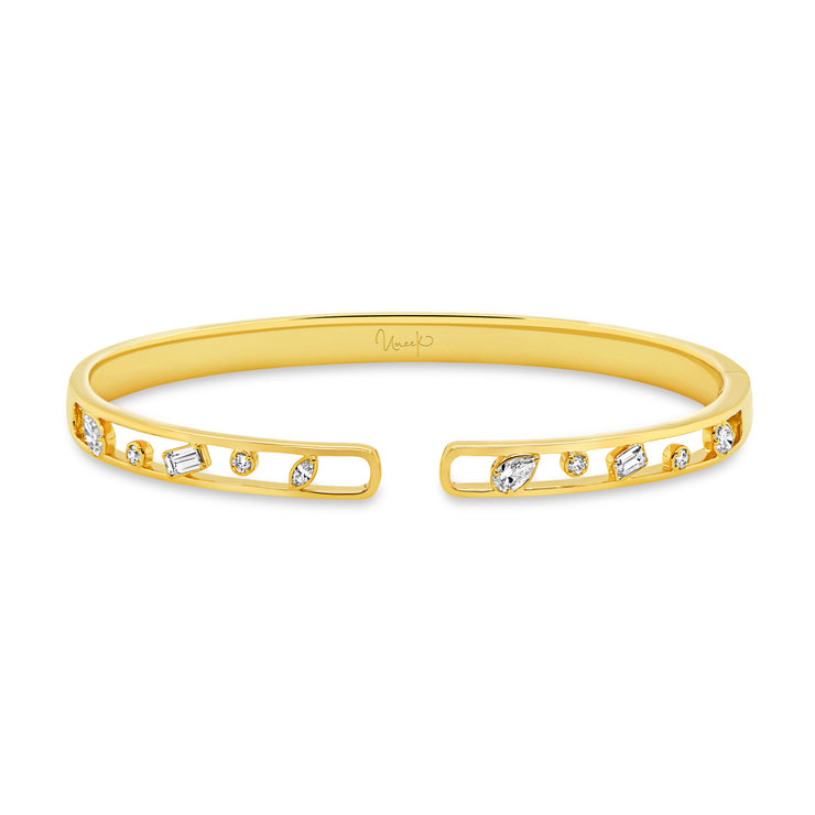 Uneek Alexandria Collection Bezel Cuff Bangle