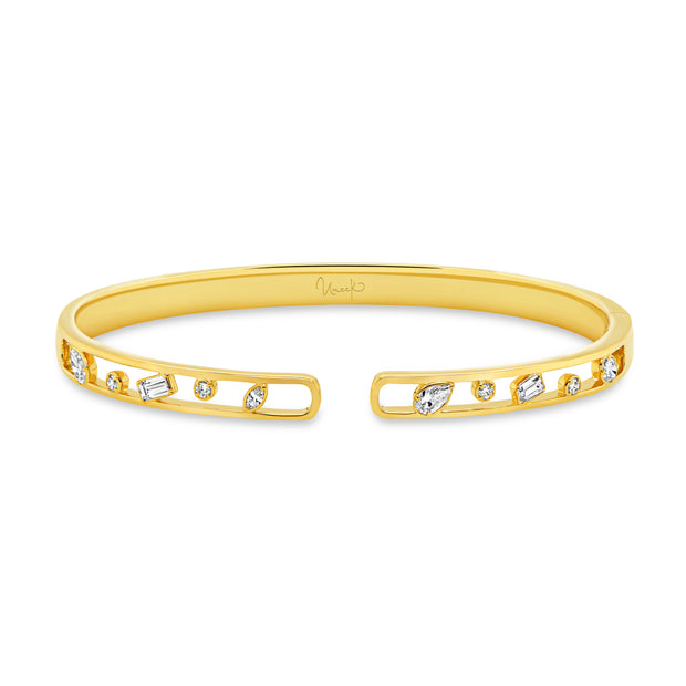 Uneek Alexandria Collection Bezel Cuff Bangle