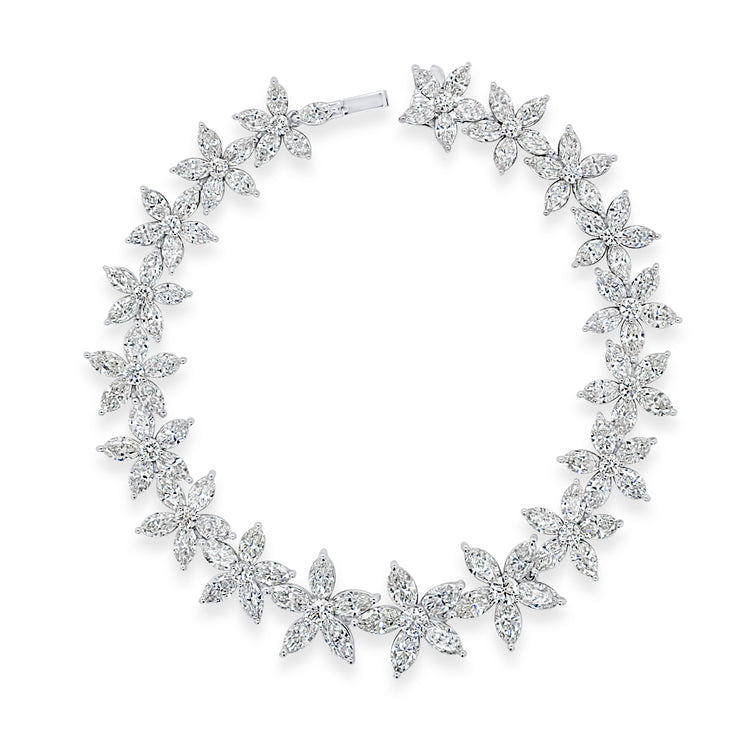 Uneek Signature Collection Floral Link Bracelet