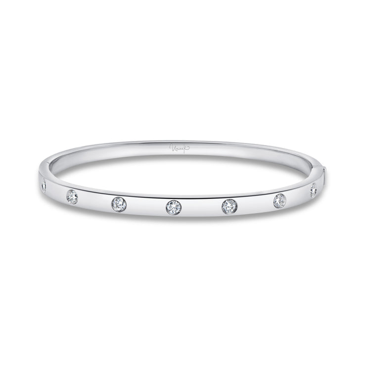 Uneek Stackable Collection Bezel Clasp Bangle