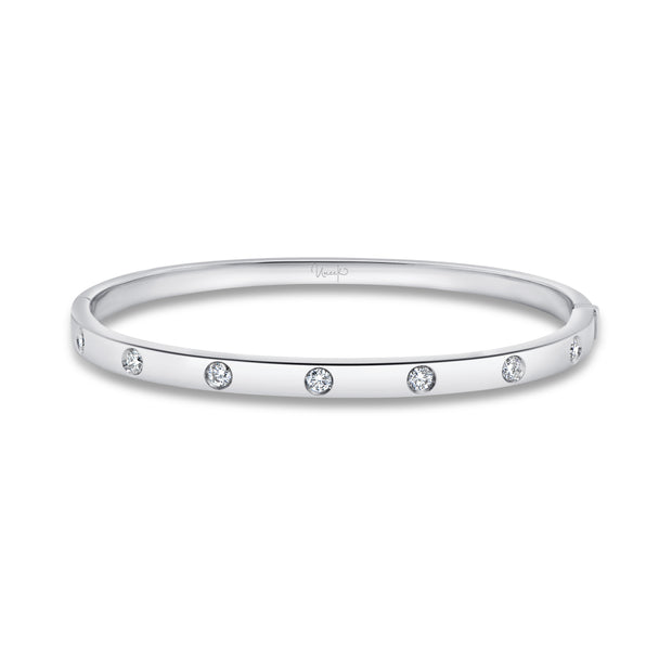 Uneek Stackable Collection Bezel Clasp Bangle