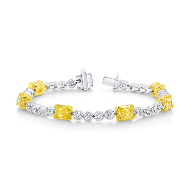 Uneek Natureal Collection Radiant Diamond Tennis Bracelet