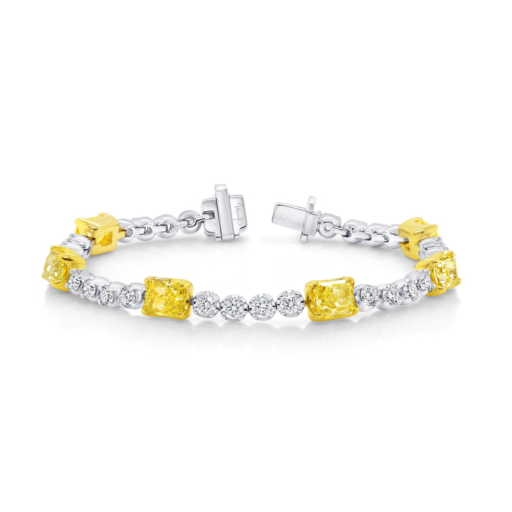 Uneek Natureal Collection Radiant Diamond Tennis Bracelet