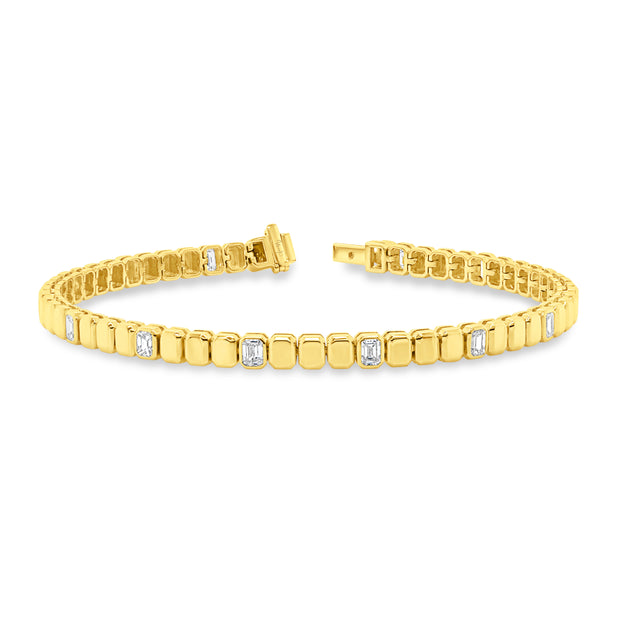 Uneek Alexandria Collection Bezel Link Bracelet