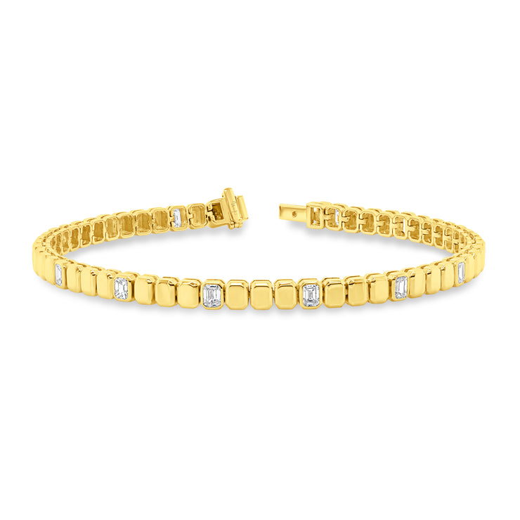 Uneek Alexandria Collection Bezel Link Bracelet