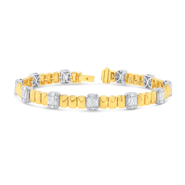 Uneek Alexandria Collection Bezel Link Bracelet