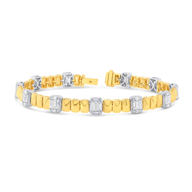 Uneek Alexandria Collection Bezel Link Bracelet