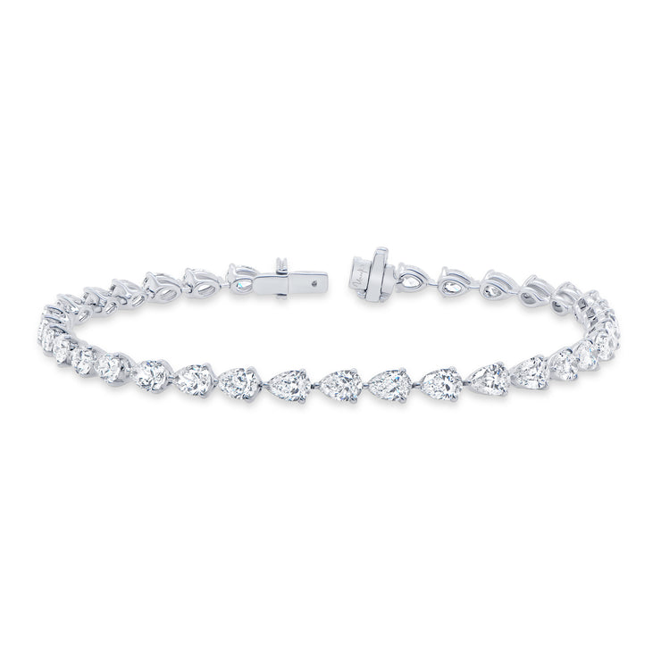 Uneek Signature Collection Pear Diamond Link Bracelet