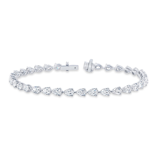 Uneek Signature Collection Strand Pear Shaped Diamond Link Bracelet