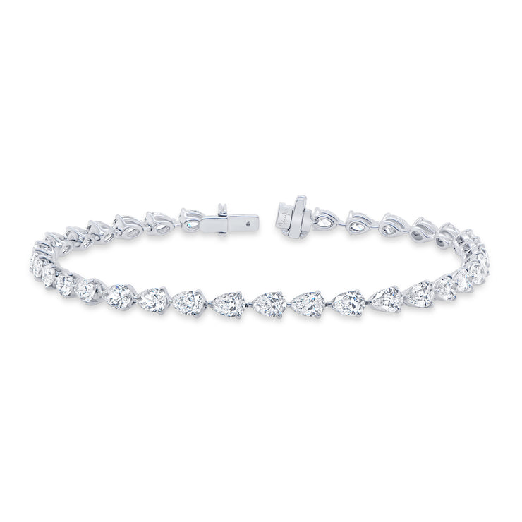 Uneek Signature Collection Strand Pear Shaped Diamond Link Bracelet