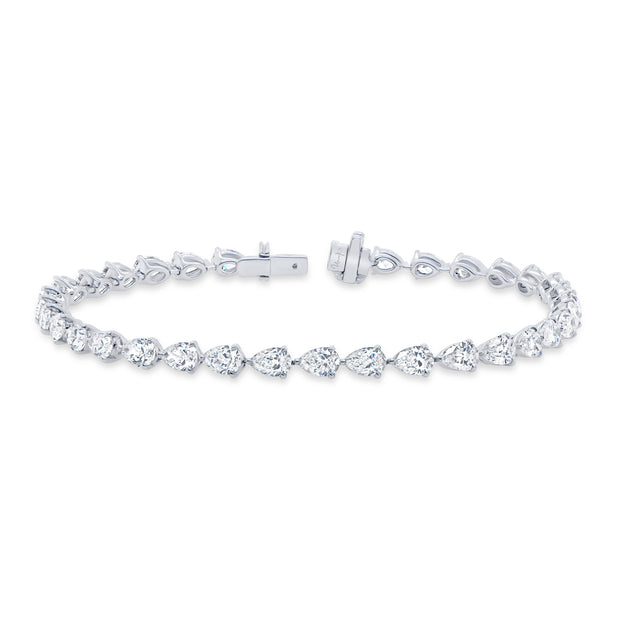Uneek Signature Collection Pear Diamond Link Bracelet