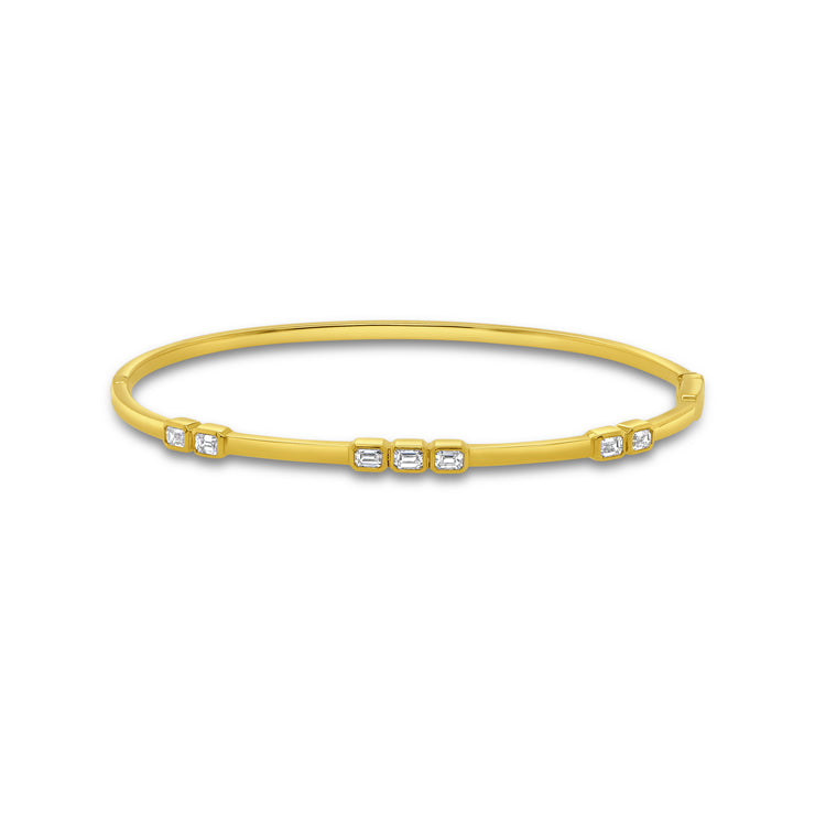 Uneek Stackable Collection Bezel Clasp Bangle