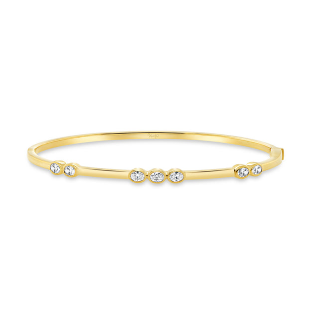 Uneek Stackable Collection Bezel Clasp Bangle