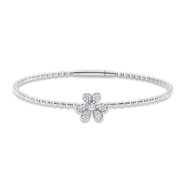 Uneek Petals Collection Floral Clasp Bangle
