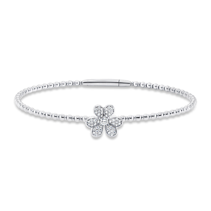Uneek Petals Collection Floral Clasp Bangle