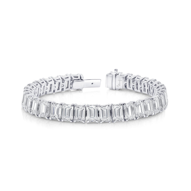 Uneek Signature Collection Emerald Cut Diamond Tennis Bracelet