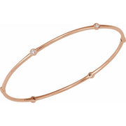 Bezel-Set Bangle Bracelet