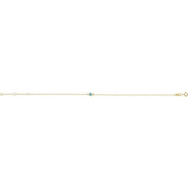 Bezel-Set Link Bracelet