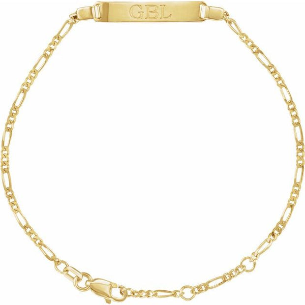 Adjustable Identification Figaro Bracelet