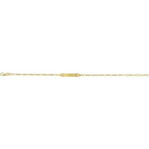 Adjustable Identification Figaro Bracelet