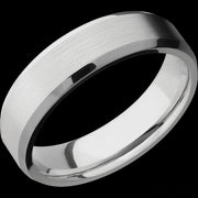 6 mm wide Beveled Cobalt Chrome band.